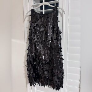 HUTCH REN SLEEVELESS SEQUIN FRINGE V-BACK MINI DRESS medium NWT